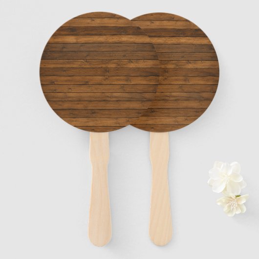 Houtstructuur Handwaaier (Voorkant en achterkant)