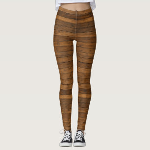 Houtstructuur Leggings