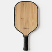 houtstructuur met eigen naam pickleball paddle (Achterkant)