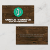 Houtstructuur | Sleutelgereedschap Visitekaartje (Voorkant / Achterkant)