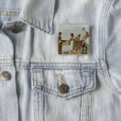 Houtstructuur Vierkante Button 5,1 Cm (In situ)