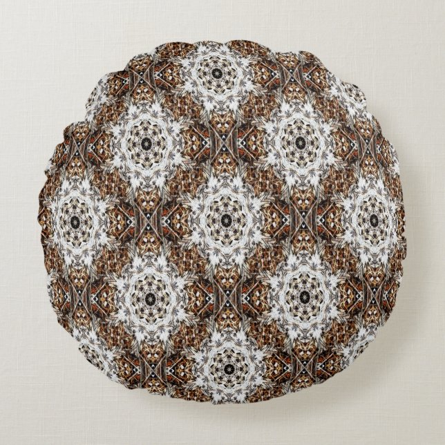 Houttest..... Rond Kussen (Voorkant)