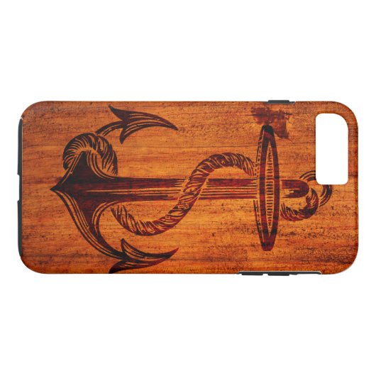Houttextuur (Anchor) Case-Mate iPhone Case (Achterkant (Horizontaal))