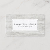 Houttextuur Eenvoudige moderne interieurontwerper Visitekaartje (Voorkant)