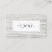 Houttextuur Eenvoudige moderne interieurontwerper Visitekaartje (Achterkant)