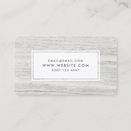 Houttextuur Eenvoudige moderne interieurontwerper Visitekaartje (Achterkant)