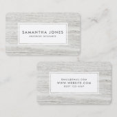 Houttextuur Eenvoudige moderne interieurontwerper Visitekaartje (Voorkant / Achterkant)