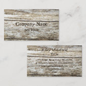 Houttextuur, gekarfd teksteffect visitekaartje (Voorkant / Achterkant)