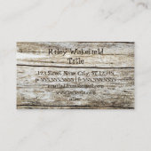 Houttextuur, gekarfd teksteffect visitekaartje (Achterkant)