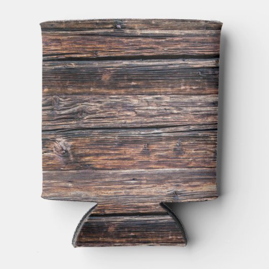 Houttextuur gekromde blik blikjeskoeler (Voorkant)