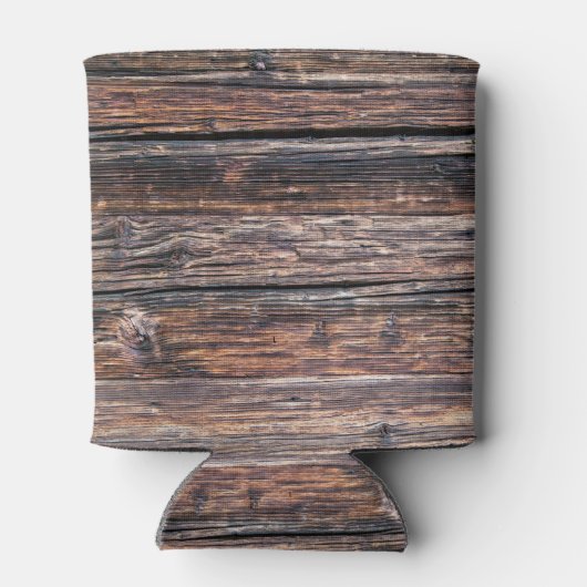 Houttextuur gekromde blik blikjeskoeler (Achterkant)