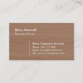 Houttextuur Graanachtergrondcarpentry Visitekaartje (Voorkant)