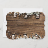 Houttextuur, kerstfeestdag voor bedrijven kaart (Achterkant)