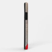 Houttextuur met Bright Red Accent Modern Case-Mate iPhone Case (Achterkant/rechts)