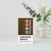 houttextuur timmerwerk visitekaartje (Staand voorkant)