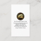 houttextuur timmerwerk visitekaartje (Achterkant)