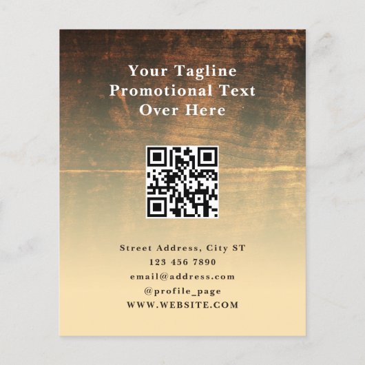 Houttextuur vet flyer (Achterkant)