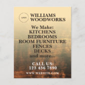 Houttextuur vet flyer (Voorkant)