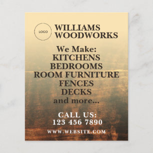 Houttextuur vet flyer