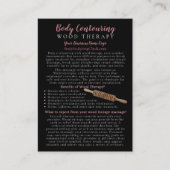 Houttherapie Lichaamsgehalte FAQ-informatie Visitekaartje (Voorkant)