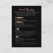 Houttherapie Lichaamsgehalte FAQ-informatie Visitekaartje (Achterkant)