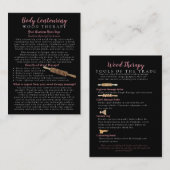 Houttherapie Lichaamsgehalte FAQ-informatie Visitekaartje (Voorkant / Achterkant)