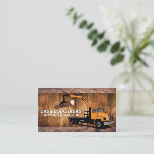 Houttransportvoertuig Visitekaartje (Staand voorkant)