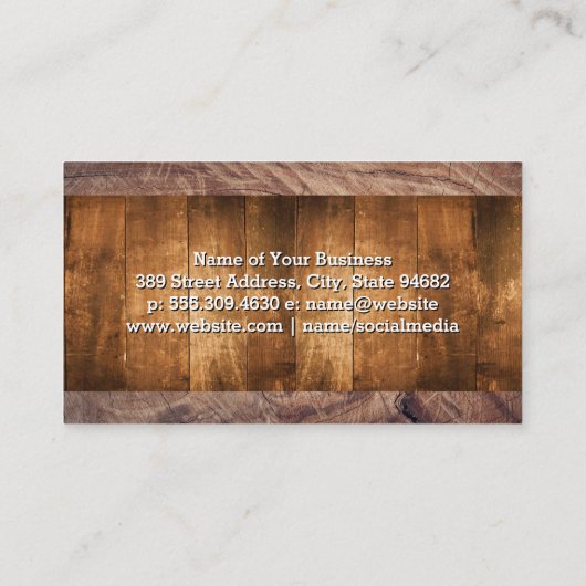 Houttransportvoertuig Visitekaartje (Achterkant)