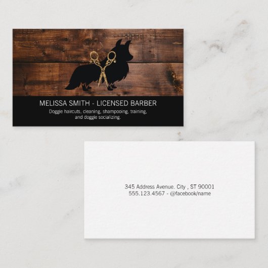 Houttrim | Dierenverzorger | Schoonmaakstof Visitekaartje (Voorkant / Achterkant)