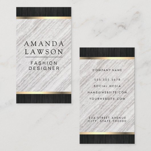 Houttrim en Lux-Design variatie Visitekaartje (Voorkant / Achterkant)