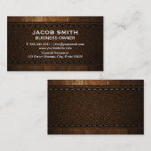 Houttrim | Leder Visitekaartje (Voorkant / Achterkant)