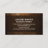 Houttrim | Leder Visitekaartje (Voorkant)