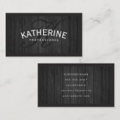 Houttrim | Manuscript Monogram Visitekaartje (Voorkant / Achterkant)