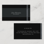 Houttrim op zwart visitekaartje (Voorkant / Achterkant)