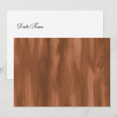 Houtuitnodiging Kaart (Voorkant / Achterkant)