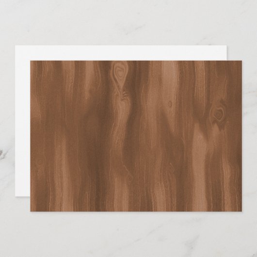 Houtuitnodiging Kaart (Voorkant / Achterkant)