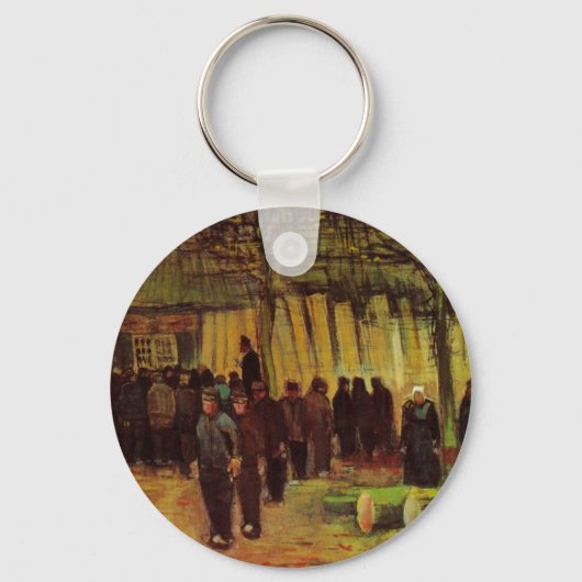Houtverkoop door Vincent van Gogh Sleutelhanger (Voorkant)