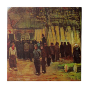 Houtverkoop door Vincent van Gogh Tegeltje