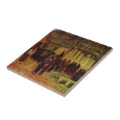 Houtverkoop door Vincent van Gogh Tegeltje (Zijkant)