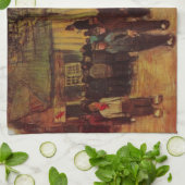 Houtverkoop door Vincent van Gogh Theedoek (Gevouwen)