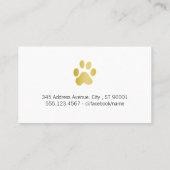 houtversiering | dierenverzorger visitekaartje (Achterkant)