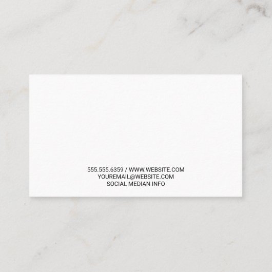 houtversiering | Salonoliën en badzouten Visitekaartje (Achterkant)