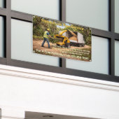 Houtversnipperingsbedrijf in het zuiden omheining spandoek (Buitenkant Gebouw)