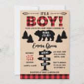 Houtvester Baby Shower Uitnodiging (Voorkant)