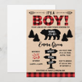 Houtvester Baby Shower Uitnodiging (Voorkant / Achterkant)