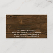 houtvlak | timmerwerk | houtnerf visitekaartje (Achterkant)