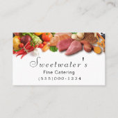 Houtvormig voedselproduct Vegetable Chef Catering Visitekaartje (Voorkant)