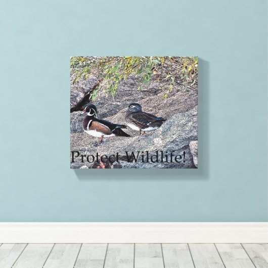 Houtwaren beschermen het wild canvas afdruk (Insitu (Houten vloer))