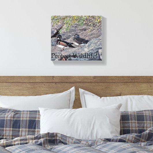 Houtwaren beschermen het wild canvas afdruk (Insitu (Slaapkamer))