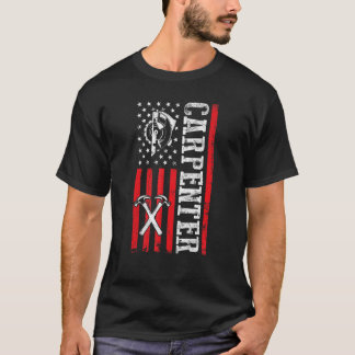 Houtweddenboer Lumberjack ons Vlag Amerikaans timm T-shirt